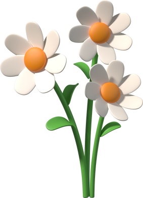 White flower 3D