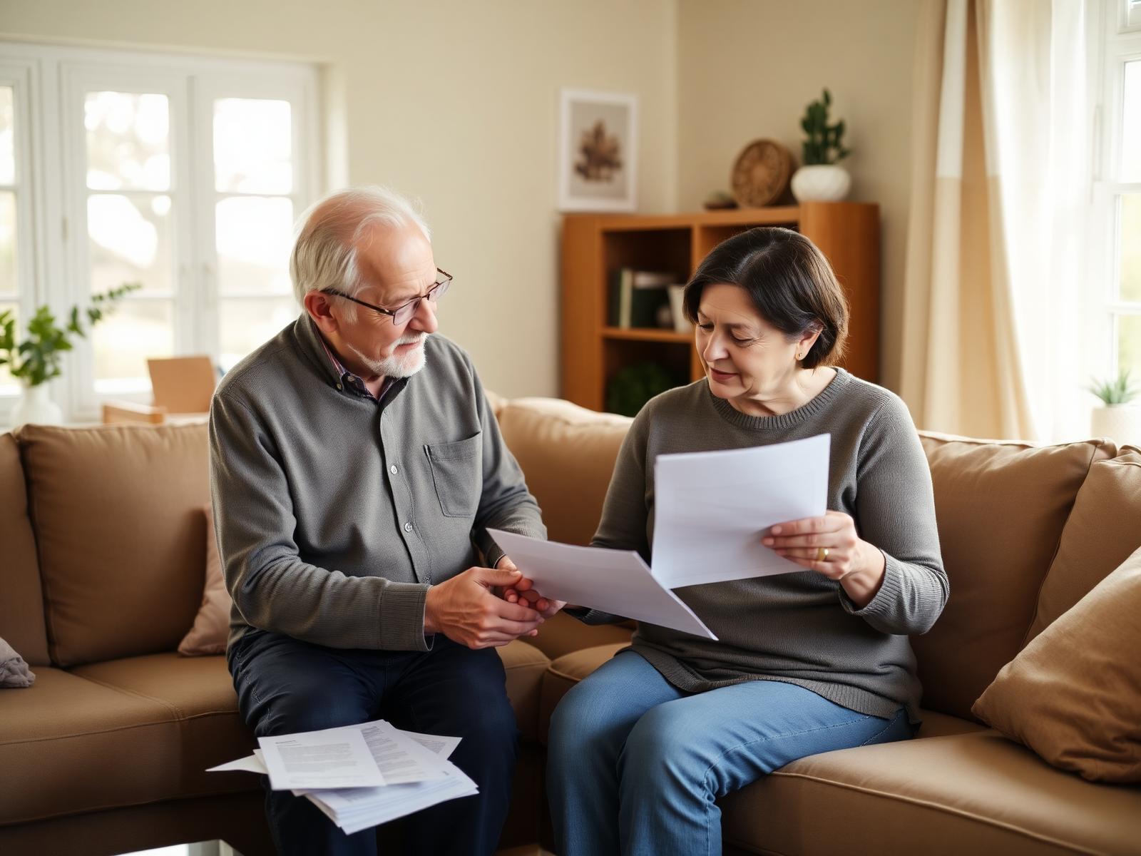 A family reviewing Medicaid paperwork together